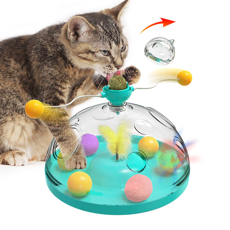 Meows Windmill Interactive Cat Toy – Catnip & Luminous Turntable