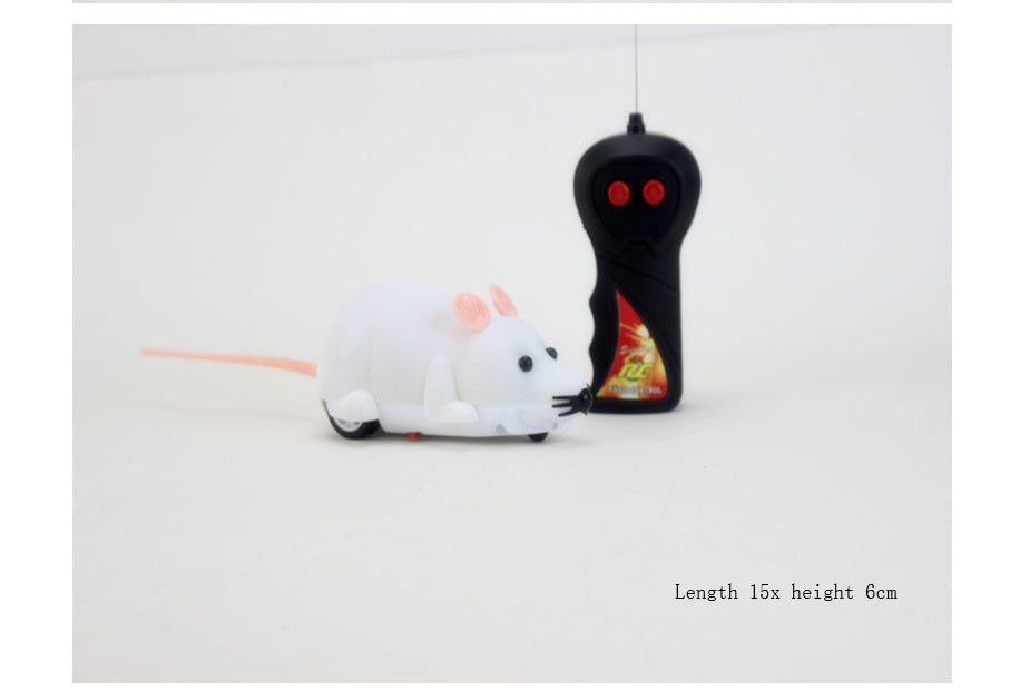 Electric Remote-Control Flocking Mouse Toy – Interactive Fun for Cats