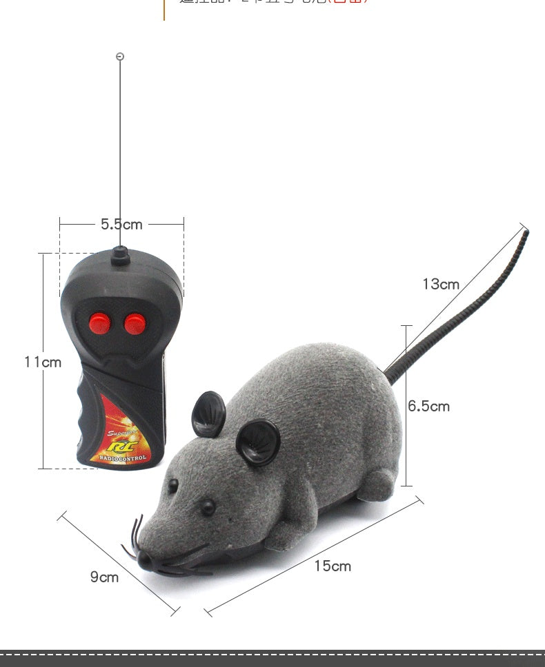 Electric Remote-Control Flocking Mouse Toy – Interactive Fun for Cats