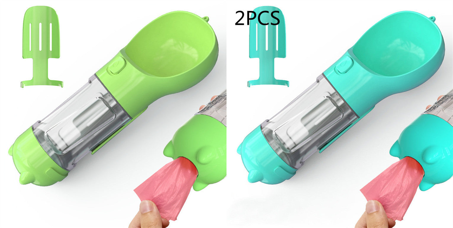 3-in-1 Portable Pet Water Bottle & Travel Feeder