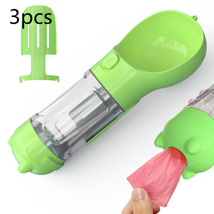 3-in-1 Portable Pet Water Bottle & Travel Feeder