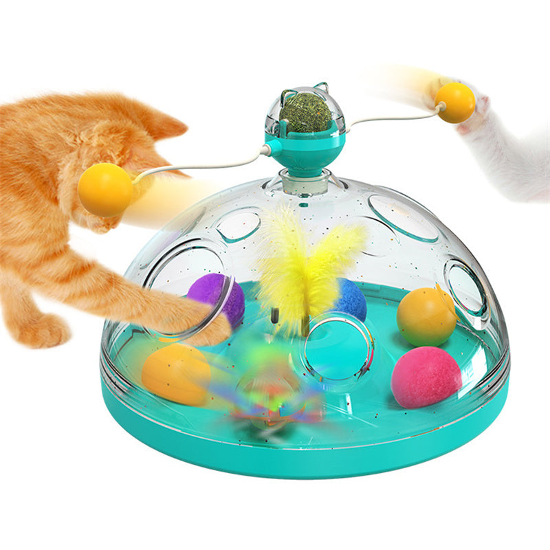 Meows Windmill Interactive Cat Toy – Catnip & Luminous Turntable