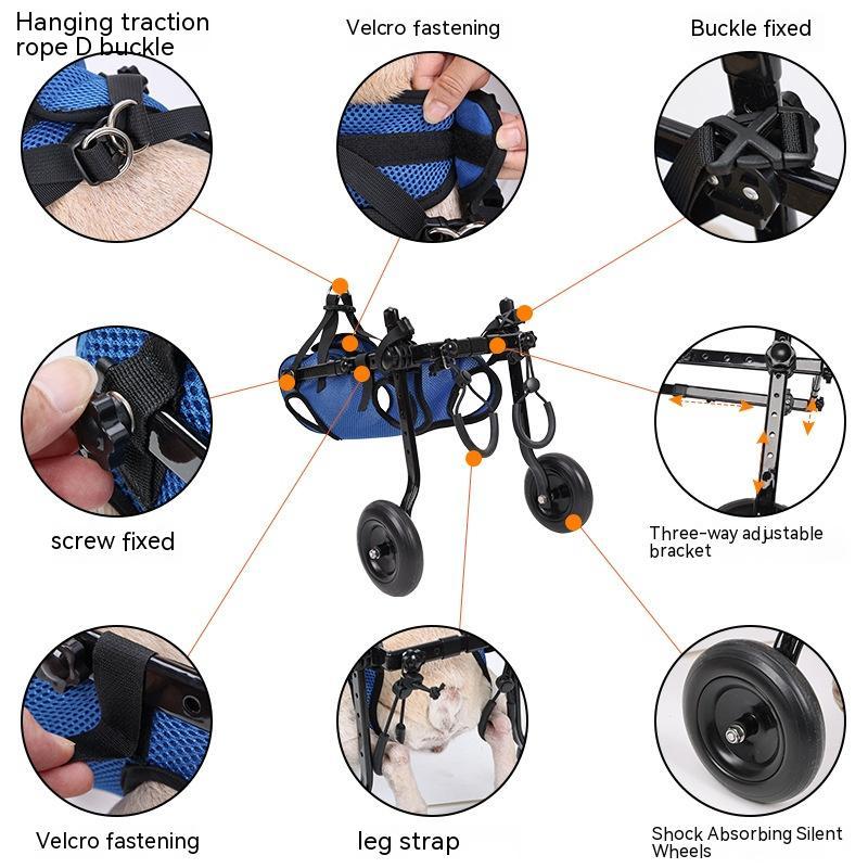 Adjustable Dog Wheelchair – Mobility Scooter for Disabled Pets
