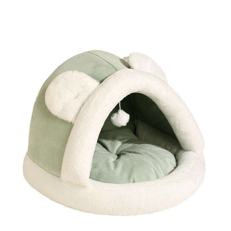 Cozy Pet Tent Cave Bed – Self-Warming Hideaway for Cats & Small Dogs